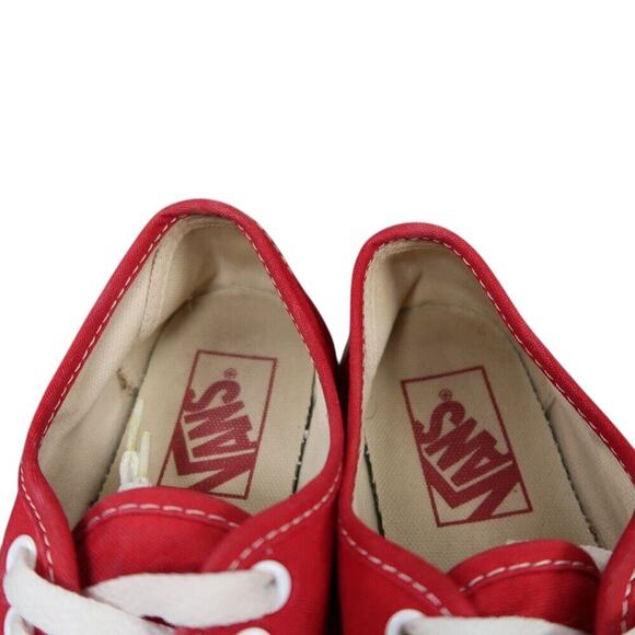 Vans Shoes Womens 5.5 Sneakers Authentic Lo Pro Skate Casual Red Canvas Lace Up - Picture 12 of 12